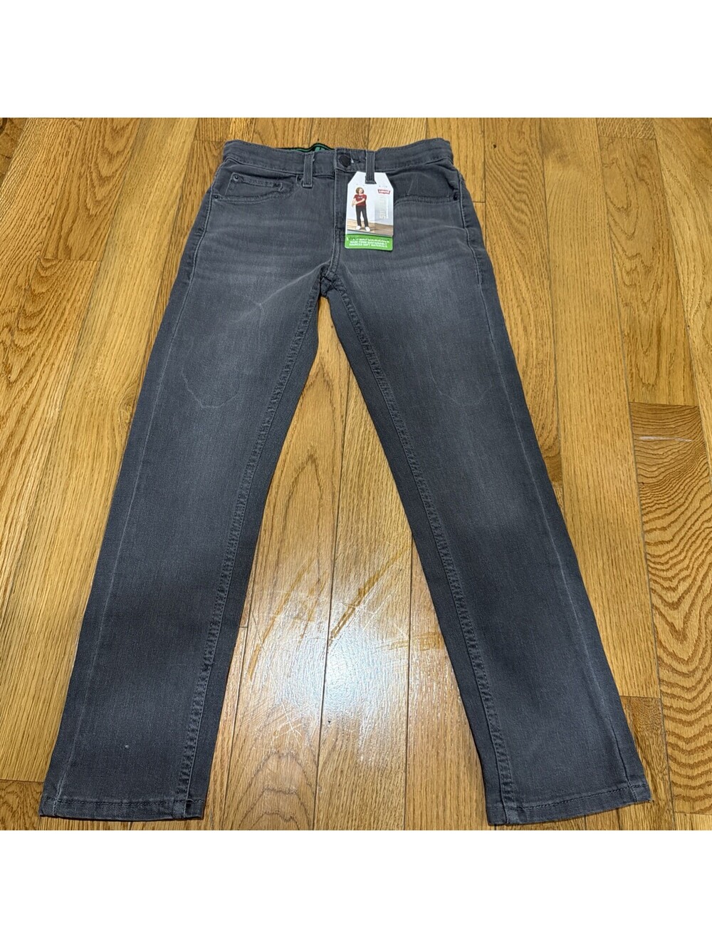 Size 10 Boys Levi’s 511 Slim Adjustable Stretch Jeans Gray 10 Regular 25x26 NWT